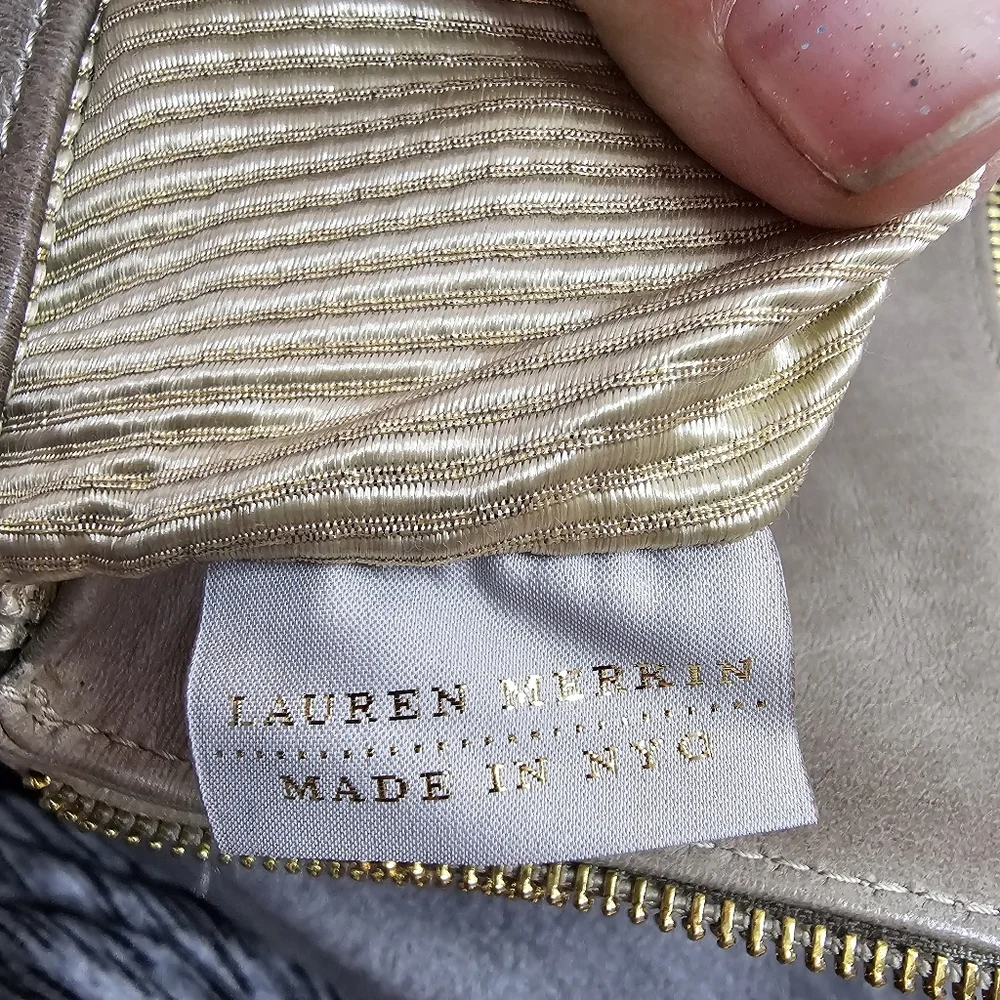 Lauren‎ Merkin Tan Clutch soft leather